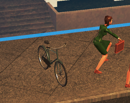 Floating cyclist