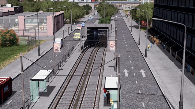 Nodeless tram tracks